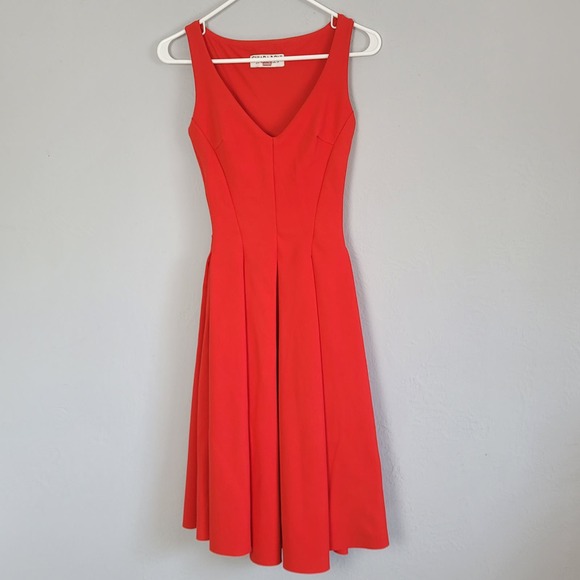 Chiara Boni La Petite Robe Corie V-Neck Fit & Flare Sleeveless Cocktail Dress - Picture 2 of 16